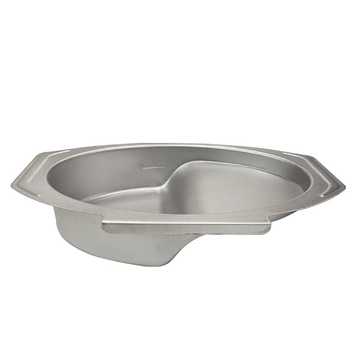 Oval formed metal water bowl