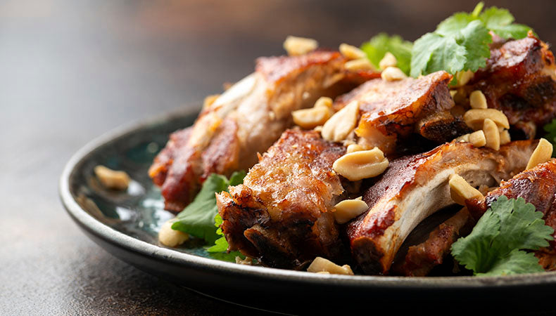 Tangy Peanut-Sauced Ribs