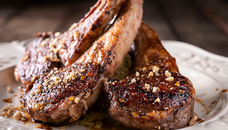 Lamb Chops and Beans with Chile Butter