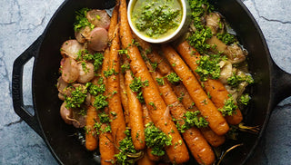 Roasted Young Carrots with Herb Dressing