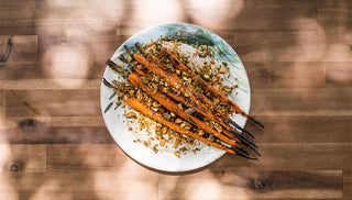 Grilled Carrots with Roasted Pistachios and Spiced Yogurt