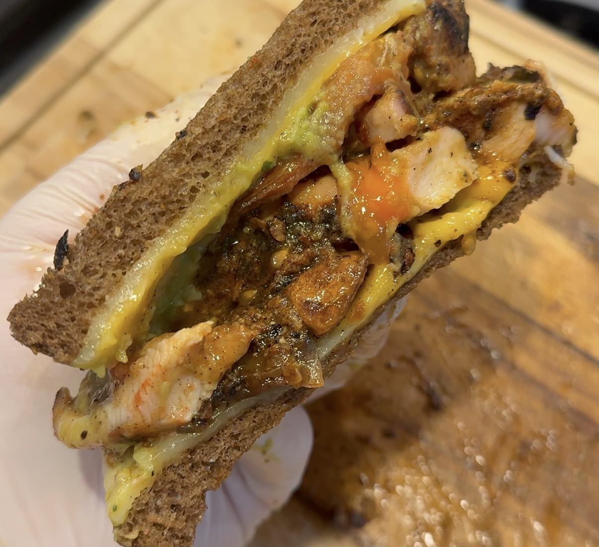 Spicy Chipotle Grilled Chicken Rye Melt - Masterbuilt