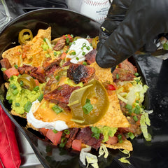 Helmet Grilled Skirt Steak Nachos