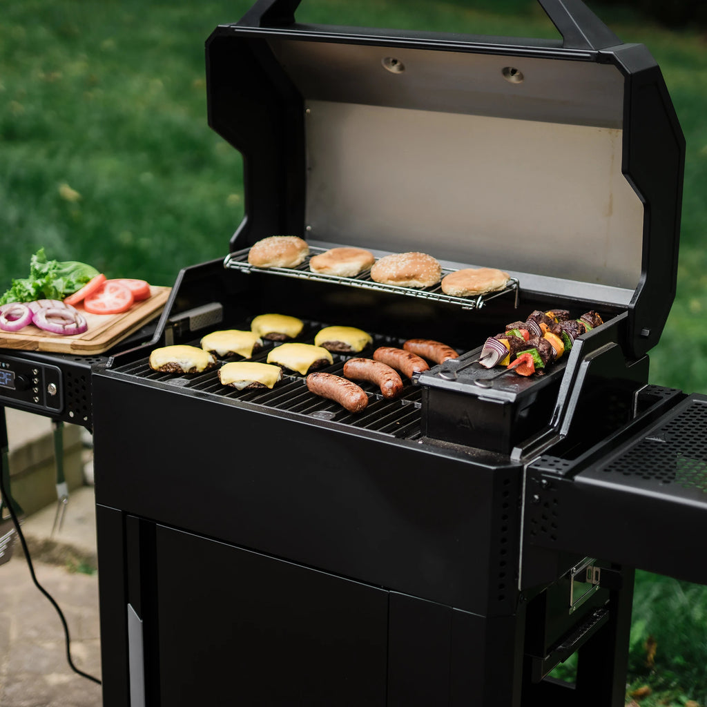 Searing Rack Review of the AutoIgnite 545 Digital Charcoal Grill and Smoker ...