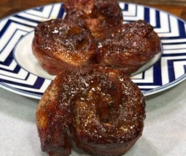 Smoked Pork Belly Cinnamon Rolls