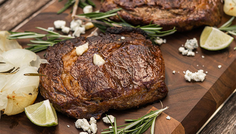 Blue Cheese & Chili Lime Butter Basted Bone-in Ribeye Recipe - Masterbuilt