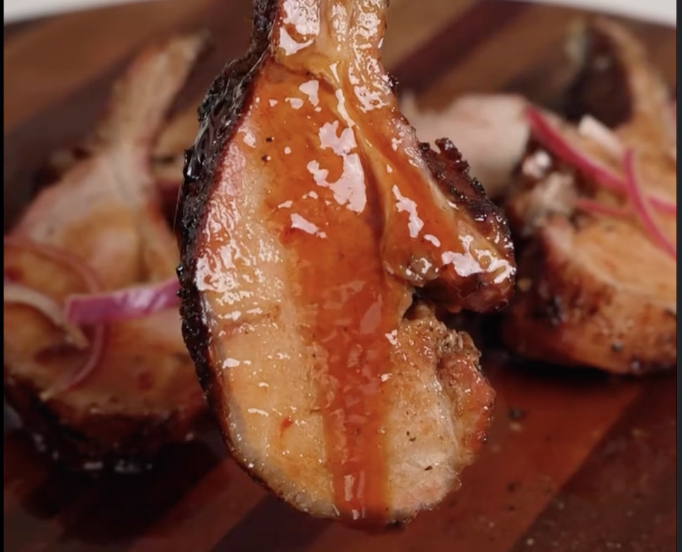 Rib Rack with a Sweet Honey Chipotle Glaze