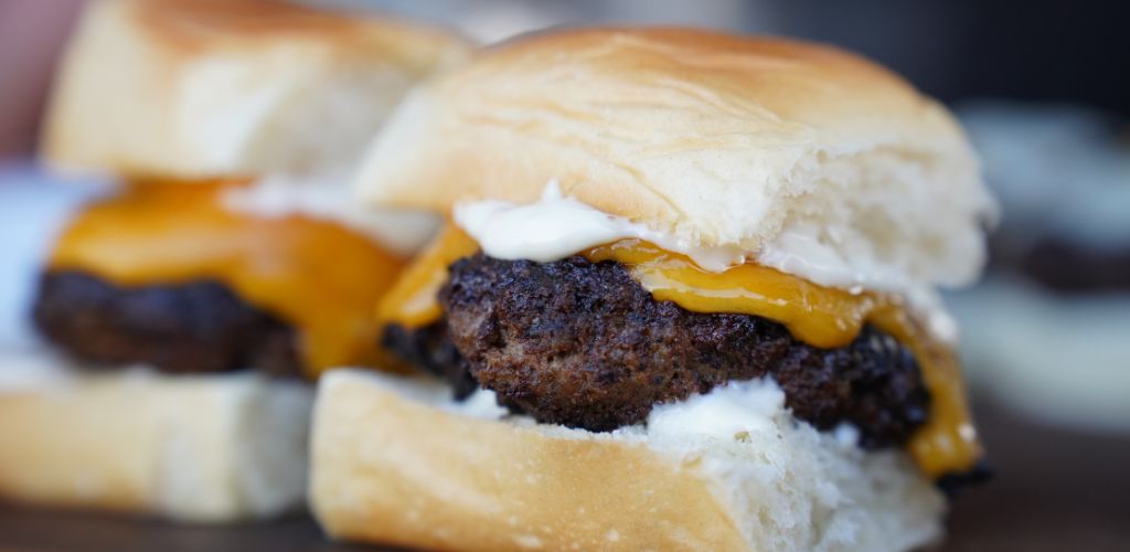 Griddled Smashed Mini Cheeseburger Sliders