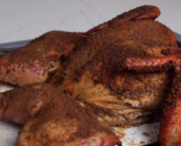 Garlicky Smoked Spatchcock Turkey