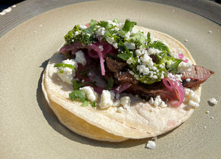 Steak Tacos with Chimichurri & Pickled Red Onions
