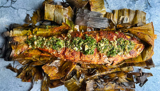 Grilled Red Snapper in Plantain Leaves