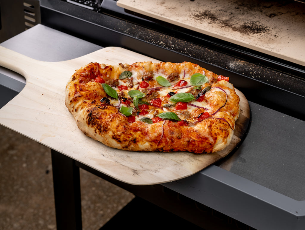 Sausage Tomato Basil Pizza using the Masterbuilt® Pizza Oven