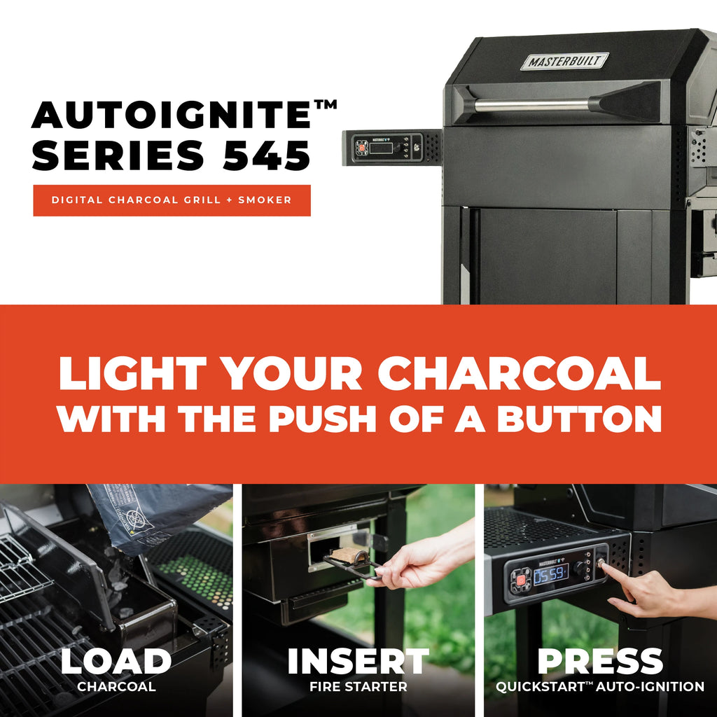 AutoIgnite™ Series 545 Digital Charcoal Grill and Smoker - Masterbuilt