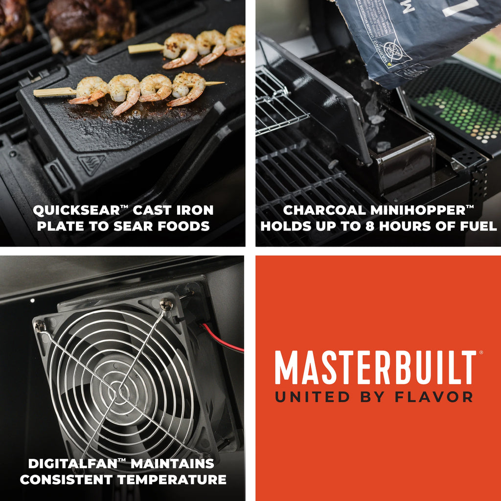 AutoIgnite™ Series 545 Digital Charcoal Grill and Smoker - Masterbuilt