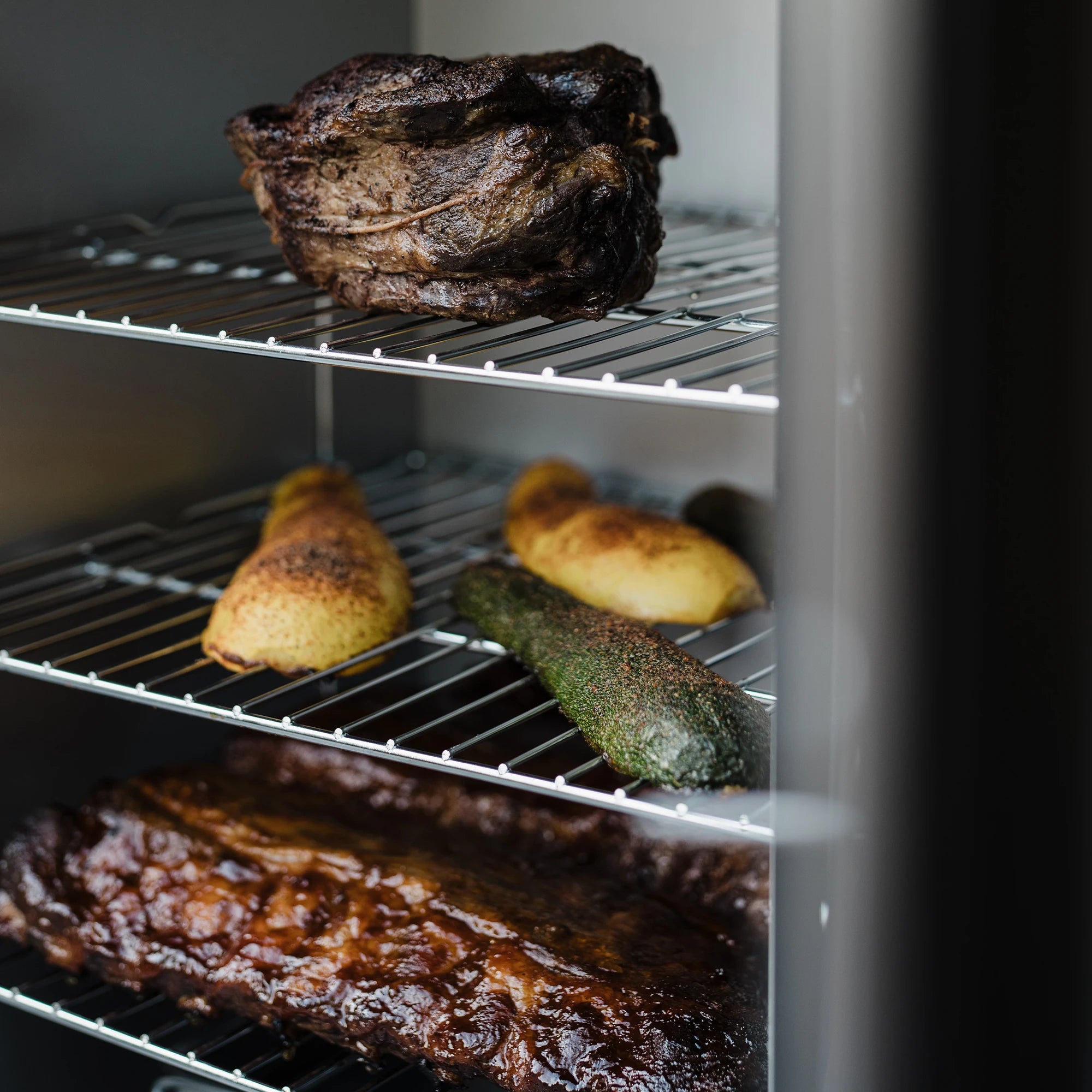 30-Inch Analog Electric Smoker with Legs