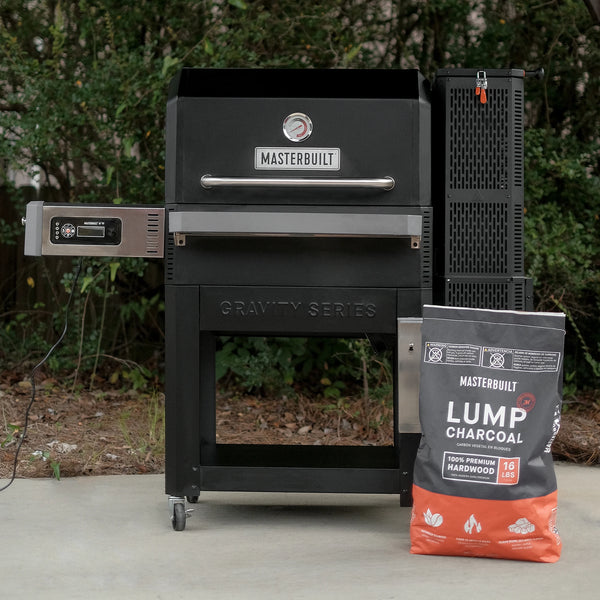 Gravity Series Digital Charcoal Grill with 16 pound masterbuilt lump charcoal bag
