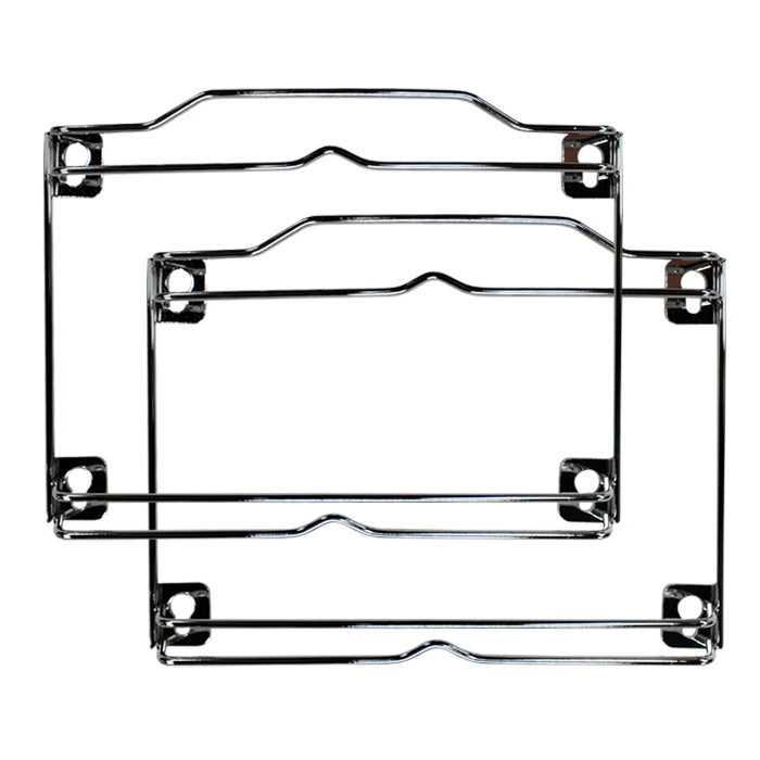 Supports with 2 shelf positions for holding lower rack or water bowl in 40" electric smokers